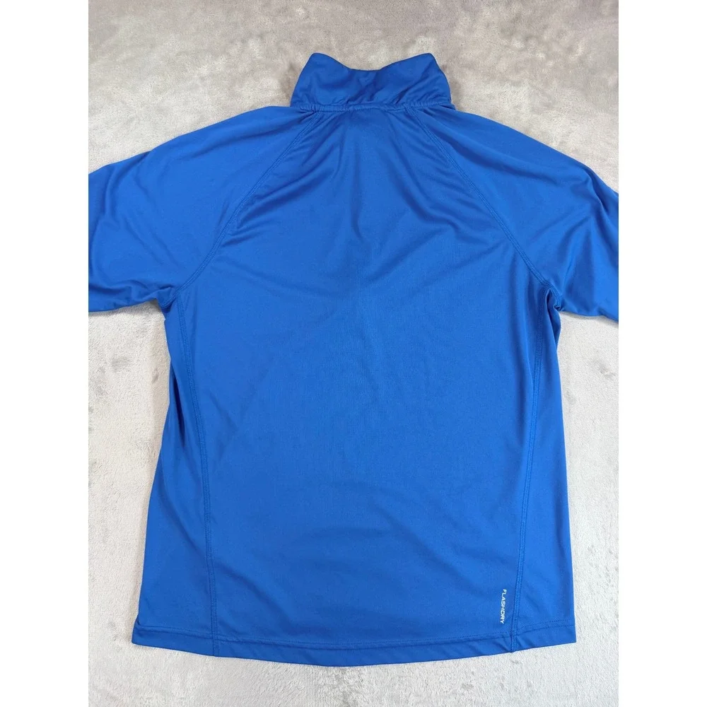 The North Face Mens Quarter Zip FlashDry Pullover Jacket Blue Large